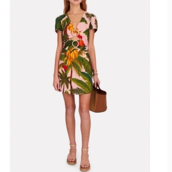 Farm Rio Pink Cocoa Forest Mini Dress - Picture 2 of 9